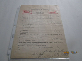 Cristman &amp; Miller Herkimer Ny Sgn Wj Miller Letter Ephemera Dec 31 1929 - £404.75 GBP