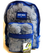 Mesh Backpack Royal Blue Pack See Through School Bag Sports Gym Security... - £13.46 GBP