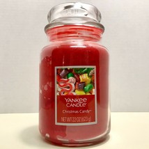 Yankee Candle Christmas Candy 22 oz. Large Traditional 110-150 Hours Bur... - $26.95