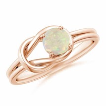 ANGARA Opal Infinity Knot Ring for Women in 14K Gold (Grade-AAA, Size-5) - £517.34 GBP