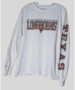 University of Texas UT Longhorns Mens Medium Long Sleeve Tshirt White Ru... - $15.79