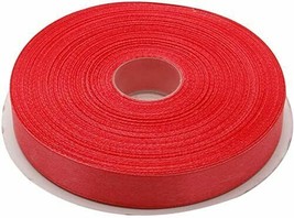 Double Face Solid Satin Ribbon Roll Light Gift Wrap Ribbon Decoration Red 50Yard - £12.15 GBP