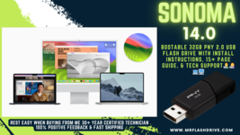 Mac OS X Sonoma 14 Bootable USB Flash Drive Install Upgrade Recover 32GB - £23.90 GBP