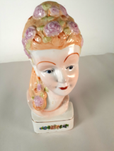 Mid Century Art Deco Hand Painted Nippon Lovely Lady Figurine Wall Pocket - $22.10