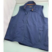 Orvis Jacket Vest Full Zip Nylon Spandex Blend Lightweight Navy Blue XXL... - $29.67