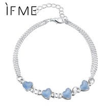 IF ME 2020 Luminous Fashion Love Heart Bangles Bracelets for Women Link Chains S - £8.93 GBP
