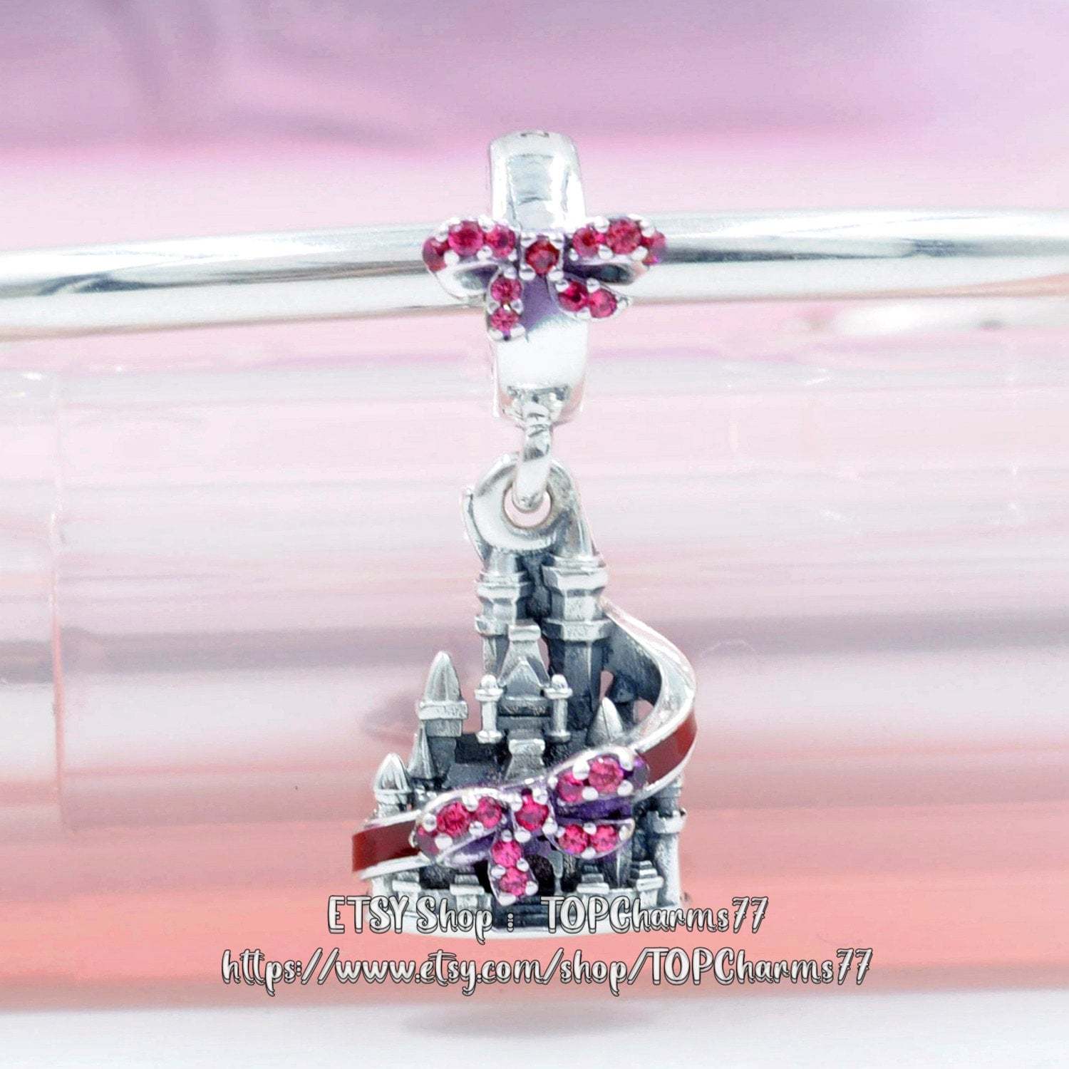 925 Sterling Silver Mickey Mouse and Minnie Mouse Disney Parks Holiday Charm Set Item image 3