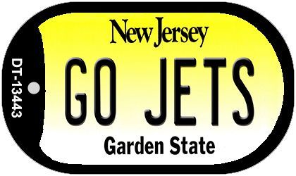Go Jets Novelty Metal Dog Tag Necklace DT-13443