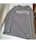 Carhartt Fishing Long Sleeve T Shirt Mens Lg. Gray Relaxed Fit Force - €21,45 EUR