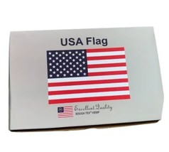 American Flag 3&#39;x5&#39; U.S.A. 100% Natural Hemp Embroidered Stars Sewn Stri... - £28.71 GBP