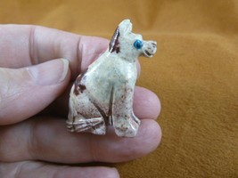 Y-DOG-GE-35) gray German Shepherd DOG small gem stone carving SOAPSTONE ... - £6.84 GBP