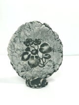 Stan Langtwait Mt. St. Helen’s Ash Clay Plaque Flowers with Stand Contem... - $21.77