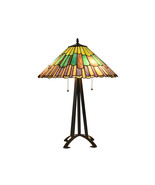 Chloe Lighting Landry Tiffany-Style 3 Light Geometric Table Lamp - 20 in... - $2,665.63 MXN