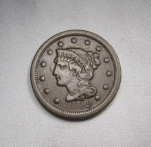 1849 Large Cent XF Details Coin AM683 - £62.43 GBP