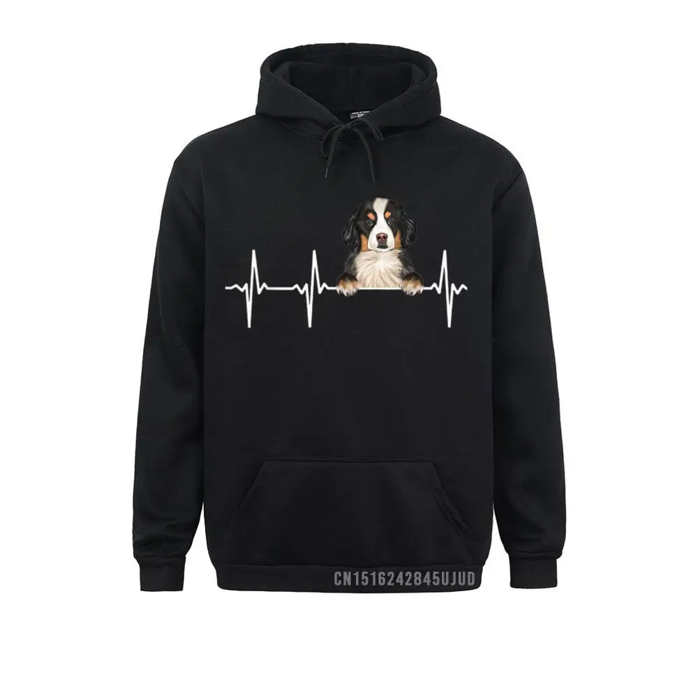 Funny Dog Heartbeat For Bernese Mountain Dog Lovers Pullover Winter Hoodies Tigh - £137.56 GBP