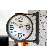 Industrial Double-Sided Station Clock, wall clock, quiet clock - $210.00