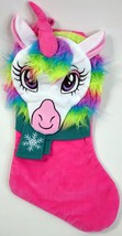 Rainbow Unicorn Holiday Time Stocking Plush 20 Inch - £8.81 GBP