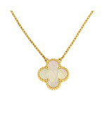 Van Cleef &amp; Arpels Vintage Alhambra Yellow Gold MOP Necklace Pendant  - $2,400.00
