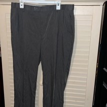 Men’s dark gray classic tailored pleated trousers size 38 x 30 - £15.30 GBP