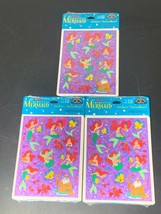 Little Mermaid Sticker Sheet Total 3 Sealed sets Hallmark 4 each Vintage... - $11.88