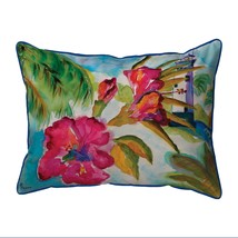 Betsy Drake Lighthouse and Florals Large Indoor Outdoor Pillow 16x20 - £37.59 GBP