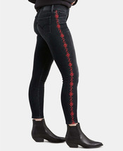 Levi&#39;s Juniors 711 Embroidered Skinny Ankle Jeans,Black,28 - £54.65 GBP