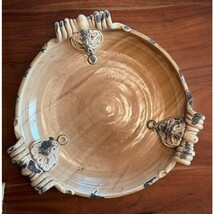 Wild Olive Ceramic 16.5&quot; Mushroom Serving Tray-Hand Made in Italy Lions - €74,77 EUR