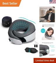 Lightweight Adjustable Travel Neck Pillow with Eye Mask &amp; Earplugs - Gra... - $39.00