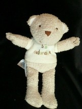 Wishes &amp; and Kisses Cream Ivory Beige Tan Brown So Adorable Plush Teddy Bear Toy - £39.56 GBP