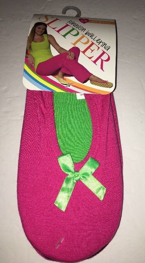 House Slippers By Blue Star-fashion ballerina style,S/M 6-8-Pink-SHIPS N 24 HRS