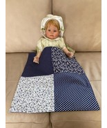 Handmade by PZQUILTS  Baby Doll Quilted Blanket with Polka Dots and Flower - $16.95