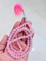 Rose Quartz Tasbeeh Islamic Aqeeq Prayer Beads  Masbaha Sebha 98+2 Beads... - £21.23 GBP