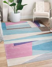 EORC RES02MU6X9 Hand-Tufted Wool Modern Rug, 6&#39; x 9&#39;, Multicolored Area Rug - £501.70 GBP