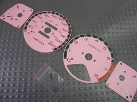 KILOMETERS KM/H For 94-97 Honda Accord Pink &quot;White&quot; Face Glow Through Gauges Kit - £18.13 GBP