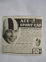 Advertisement From 1939 Ace Sport Cap, Lion Knitting Mills Co., Clevelan... - £7.81 GBP