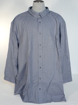 Lacoste Men's Button Front Shirt Gray White Gingham Print 886619496324 - $129.99