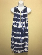 Michael Kors Stretch Dress ZIP FRONT TRUE NAVY Size M NEW $110  - £73.77 GBP
