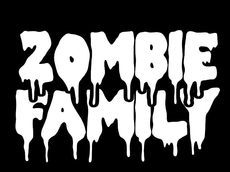 ZOMBIE FAMILY Horror Vinyl Decal Car Wall Laptop Truck Sticker CHOOSE SIZE COLOR