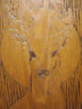 Vintage 70s Solid Oak 8 Point Buck Deer Woodburning Folk Art Wall Hanging 8 x 12 - £29.02 GBP