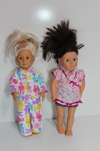 lot Battat Our Generation Dolls  Bunny PJs Blonde Brunette hair 18&quot; - £18.29 GBP