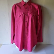 H Bar C California Ranchwear Mens 16-35 Pearl Western Shirt Pink Vintage - £23.73 GBP