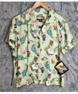 Havana Jacks Cafe Shirt Womens Large Hawaiian Tropical Button Up Casual - $20.78