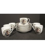 Fathi Mahmoud  Hieroglyphic  Porcelain Sculpture Demitasse Set for 6 ~Eg... - £52.67 GBP