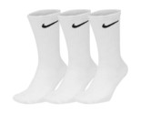 Nike Everyday Cushion Crew Socks 3 Pairs Sports Casual White NWT SX7664-100 - $34.11
