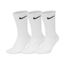 Nike Everyday Cushion Crew Socks 3 Pairs Sports Casual White NWT SX7664-100 - £26.86 GBP