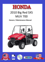 2010 Honda Big Red 700 MUV SXS Owners / Maintenance Manual - $17.95