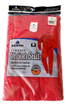 Union Suit Men&#39;s Classic Red Rib Knit XL 100% Cotton Natural Softness Indera NEW - £23.17 GBP