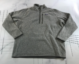 Patagonia Better Sweater Mens 2XL Heather Grey Quarter Zip Mock Neck - £62.31 GBP
