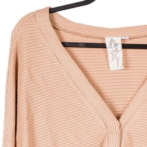 Sadie &amp; Sage Womens Cardigan S Tan Oversize Sweater Hidden Button Casual Lounge - £17.09 GBP
