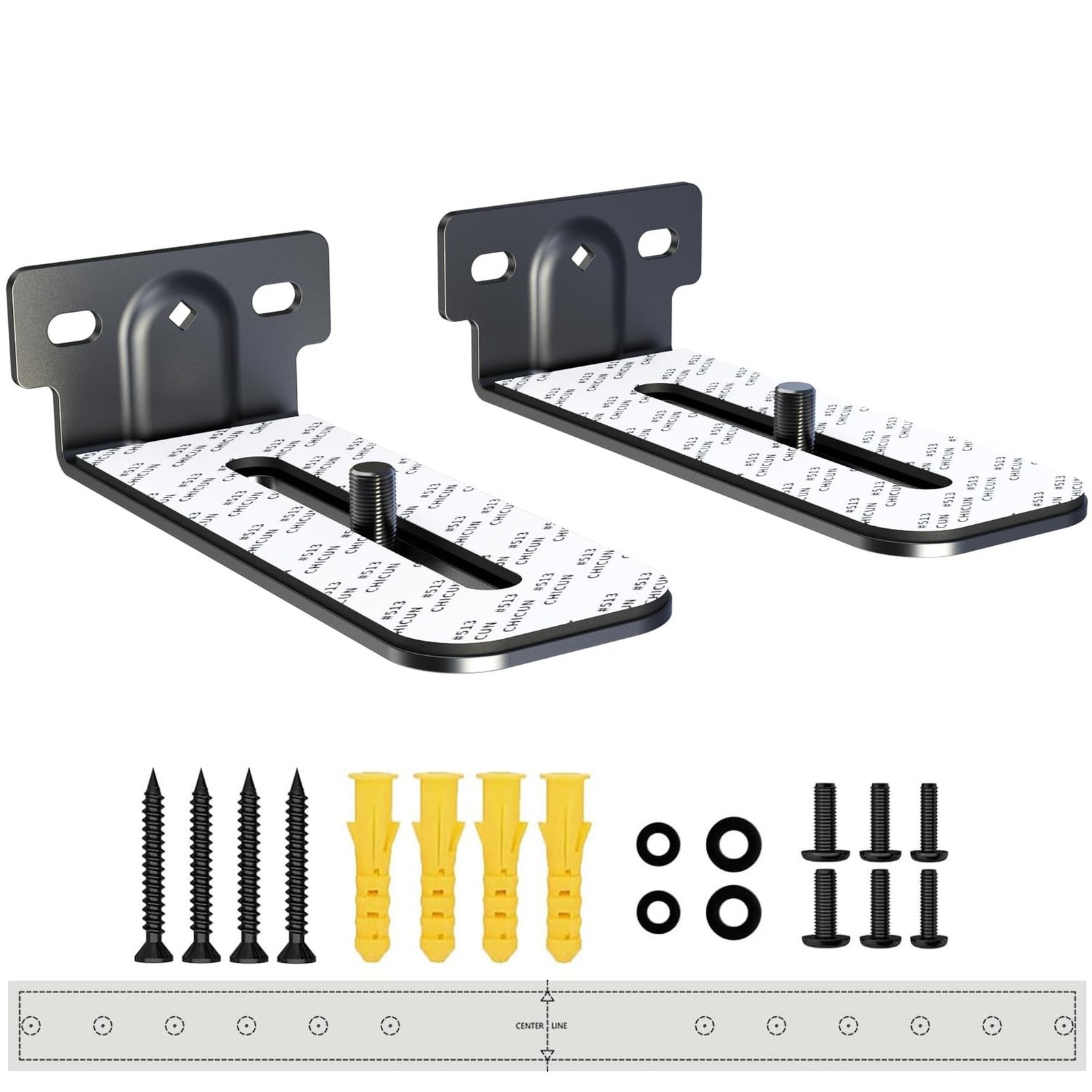 Adjustable Universal Soundbar Wall Mount Bracket for Dolby Atmos Systems - $27.71